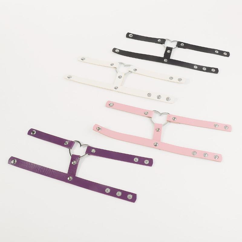 B2066Europe and America Cross Border Ornament Harajuku Punk Double-Layer Bracelet Street Shot Sexy Hot Girl Leather Adjustable Bracelet