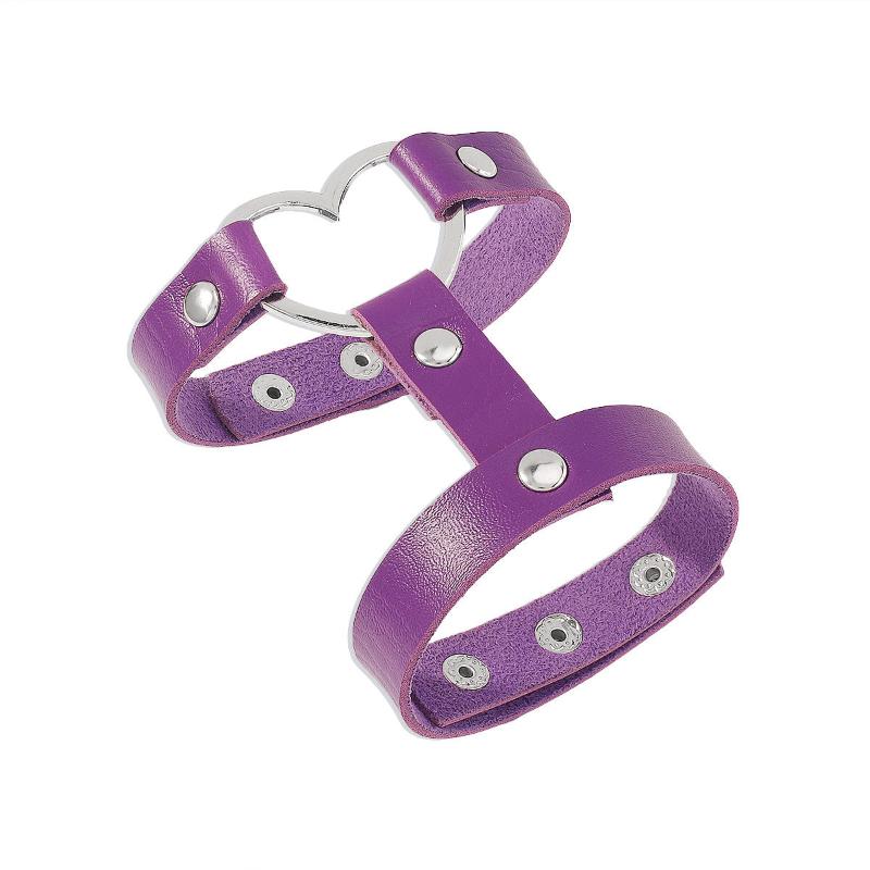 B2066Europe and America Cross Border Ornament Harajuku Punk Double-Layer Bracelet Street Shot Sexy Hot Girl Leather Adjustable Bracelet
