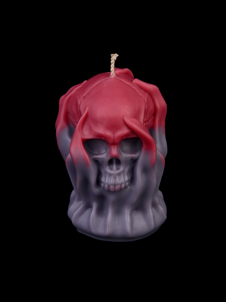 Bleeding Skull Wax Play Scented Candle-blackbg