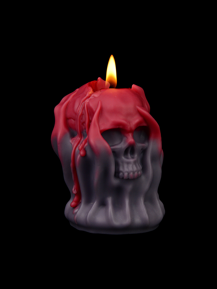 Bleeding Skull Wax Play Scented Candle-fire