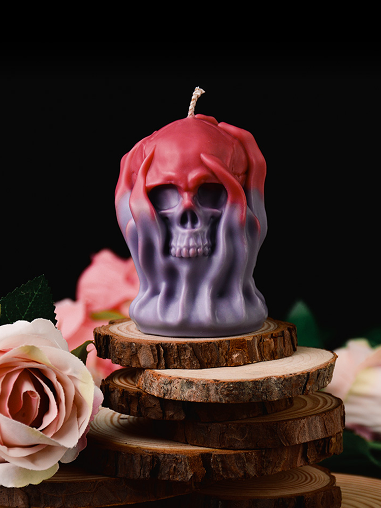 Bleeding Skull Wax Play Scented Candle-flower
