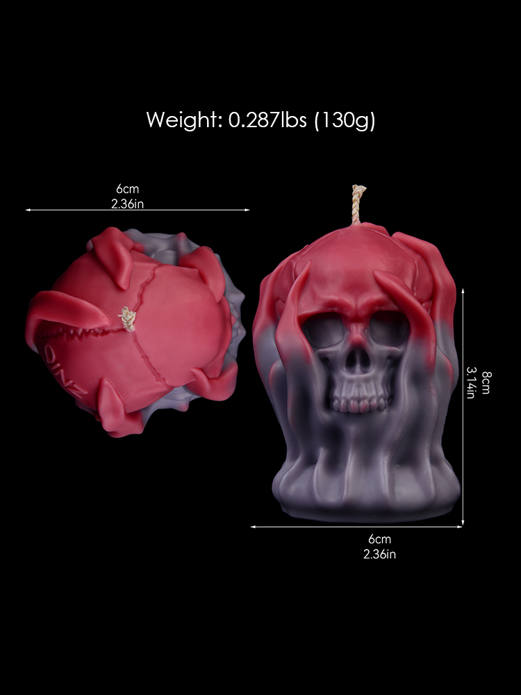 Bleeding Skull Wax Play Scented Candle-size