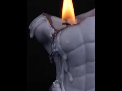 Man Torso Wax Play Scented Candle Video